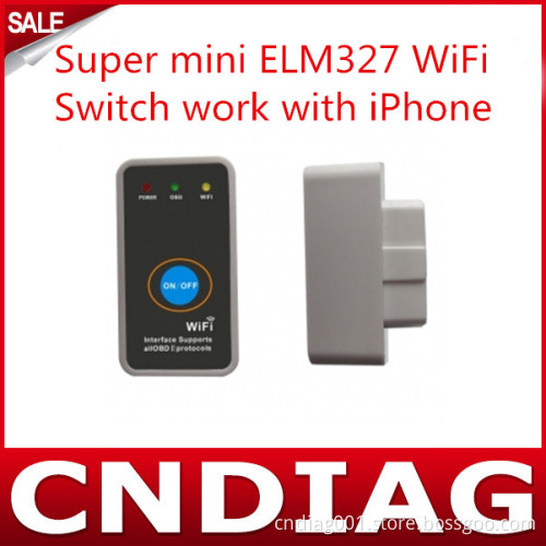 Super Mini Elm327 WiFi with Switch Work for iPhone OBD-II OBD Can Code Reader Tool